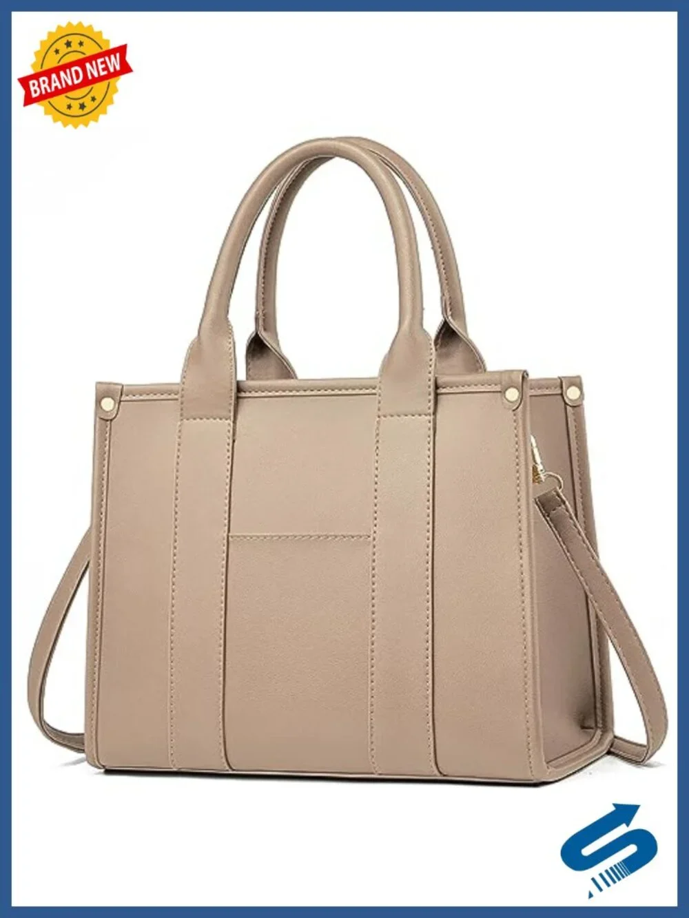 Women's Tote Handbag PU Leather Crossbody Shoulder Bag with Adjustable Strap